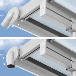 7' X 22' Palram Canopia Sierra White Clear Patio Cover (2.28m X 6.71m) -Halls || Lifetime || Keter Sales 703482 7x22 palram sierra white patio cover close up1 min 1