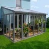 10x14 Palram Canopia SanRemo Grey Lean-To Conservatory