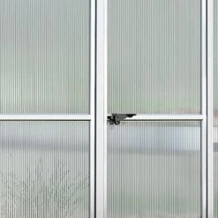 8'x12' Palram Canopia Bella Large Walk In Silver Aluminium Framed Greenhouse (2.4x3.6m) -Halls || Lifetime || Keter Sales 703730 04