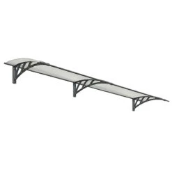 Palram Canopia Neo 2700 Grey Twinwall Door Canopy -Halls || Lifetime || Keter Sales 703855 03