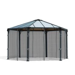 Palram Canopia Gazebo Netting Set For Roma And Monaco Gazebos -Halls || Lifetime || Keter Sales 703986 palram gazebo netting for roma and monaco cutout1 min