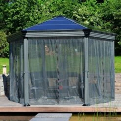 Palram Canopia Gazebo Netting Set For Roma And Monaco Gazebos -Halls || Lifetime || Keter Sales 703986 palram gazebo netting for roma and monaco min