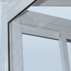 10x18 Palram Canopia SanRemo White Lean-To Conservatory -Halls || Lifetime || Keter Sales 703992 palram supremo lean to conservatory 3x5 46 white acrylic panel