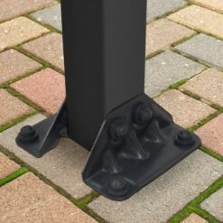 10x10 Palram Canopia Olympia Grey Patio Cover With Clear Panels -Halls || Lifetime || Keter Sales 704215 palram olympia patio cover roof grey 3x3 05 anchoring