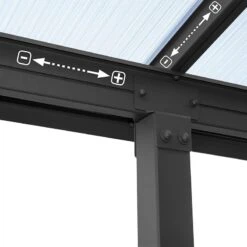 10x14 Palram Canopia Olympia Grey Patio Cover With Clear Panels -Halls || Lifetime || Keter Sales 704217 palram olympia patio cover roof grey 3x4 25 adjustable poles