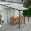10x14 Palram Canopia Olympia Grey Patio Cover With Clear Panels