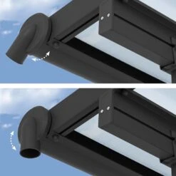 10x18 Palram Canopia Olympia Grey Patio Cover With Clear Panels -Halls || Lifetime || Keter Sales 704219 palram olympia patio cover roof grey 3x5 46 adjustable gutters