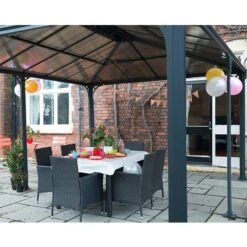16x12 Palram Canopia Martinique 5000 Grey Garden Gazebo -Halls || Lifetime || Keter Sales 704672 palram martinique 5000 grey garden gazebo no4
