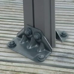 14x10 Palram Canopia Milano 4300 Grey Garden Gazebo -Halls || Lifetime || Keter Sales 704673 palram milano 4300 grey garden gazebo leg