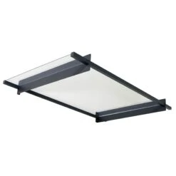 Palram Canopia Nancy 1500 Grey Door Canopy -Halls || Lifetime || Keter Sales 704743 palram nancy 1500 door canopy grey cutout1