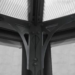 10x10 Palram Canopia Ledro 3000 Enclosed Grey Gazebo -Halls || Lifetime || Keter Sales 704744 palram ledro 3000 enclosed grey gazebo structure