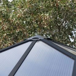 10x10 Palram Canopia Ledro 3000 Enclosed Grey Gazebo -Halls || Lifetime || Keter Sales 704744 palram ledro 3000 enclosed grey gazebo vent