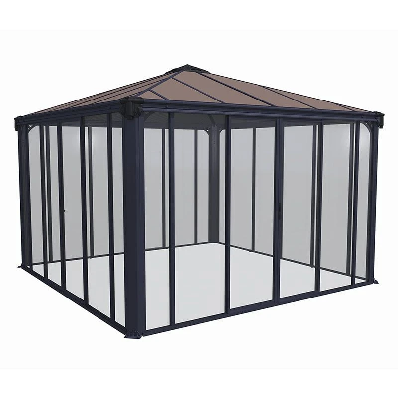 12x12 Palram Canopia Ledro 3600 Enclosed Grey Gazebo 15 12x12 Palram Canopia Ledro 3600 Enclosed Grey Gazebo - Image 15
