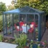 12x12 Palram Canopia Ledro 3600 Enclosed Grey Gazebo