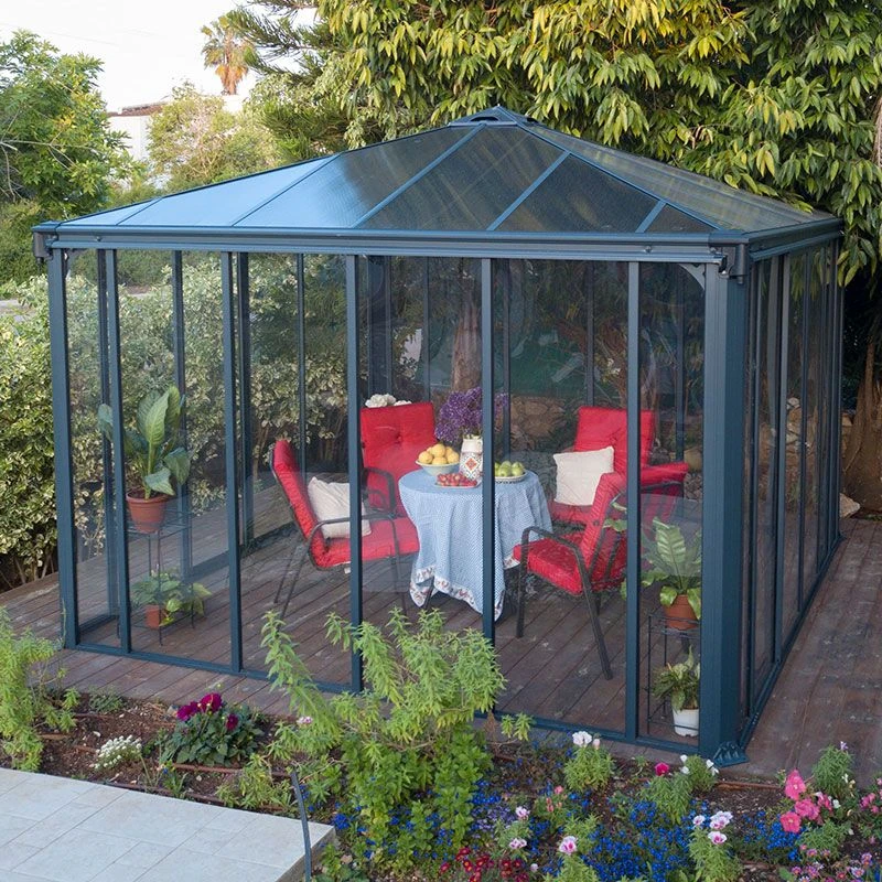 12x12 Palram Canopia Ledro 3600 Enclosed Grey Gazebo 1 12x12 Palram Canopia Ledro 3600 Enclosed Grey Gazebo