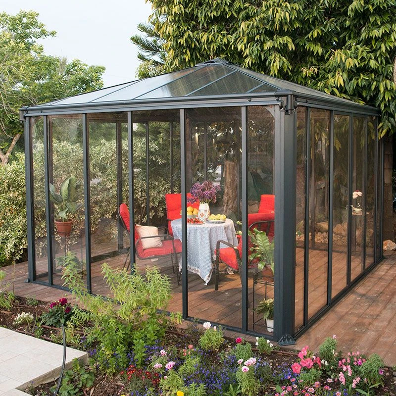 12x12 Palram Canopia Ledro 3600 Enclosed Grey Gazebo 6 12x12 Palram Canopia Ledro 3600 Enclosed Grey Gazebo - Image 6