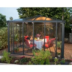 12x12 Palram Canopia Ledro 3600 Enclosed Grey Gazebo 22 12x12 Palram Canopia Ledro 3600 Enclosed Grey Gazebo -Halls || Lifetime || Keter Sales 704745 palram ledro 3600 enclosed grey gazebo no4