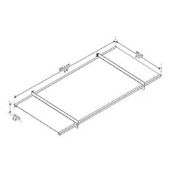 7' X 3' Palram Canopia Nancy 2050 Grey Door Canopy (2.06m X 0.94m) -Halls || Lifetime || Keter Sales 705125 nancy 2500 grey clear door canopy drawing min 1