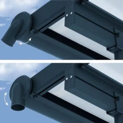 7' X 22' Palram Canopia Sierra Grey Clear Patio Cover (2.28m X 6.71m) -Halls || Lifetime || Keter Sales 705484 7x22 palram sierra grey patio cover close up1 min 1