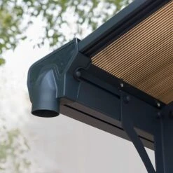 12' X 16' Palram Canopia Tucson 5000 Garden Gazebo (3.6m X 5m) -Halls || Lifetime || Keter Sales 705533 12x16 palram tucson 5000 garden gazebo close up3 min