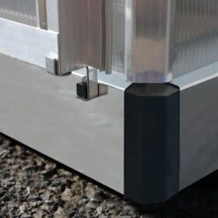 6' X 10' Palram Canopia Mythos Grey Greenhouse (1.85m X 3.06m) -Halls || Lifetime || Keter Sales 705562 mythos 6x10 grey greenhouse close up6 min 1