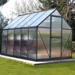 6' X 10' Palram Canopia Mythos Grey Greenhouse (1.85m X 3.06m)
