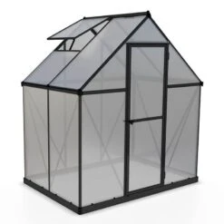 6' X 4' Palram Canopia Mythos Grey Greenhouse (1.85m X 1.26m) 12 6' X 4' Palram Canopia Mythos Grey Greenhouse (1.85m X 1.26m) -Halls || Lifetime || Keter Sales 705897 mythos 6x4 grey greenhouse cutout min 1