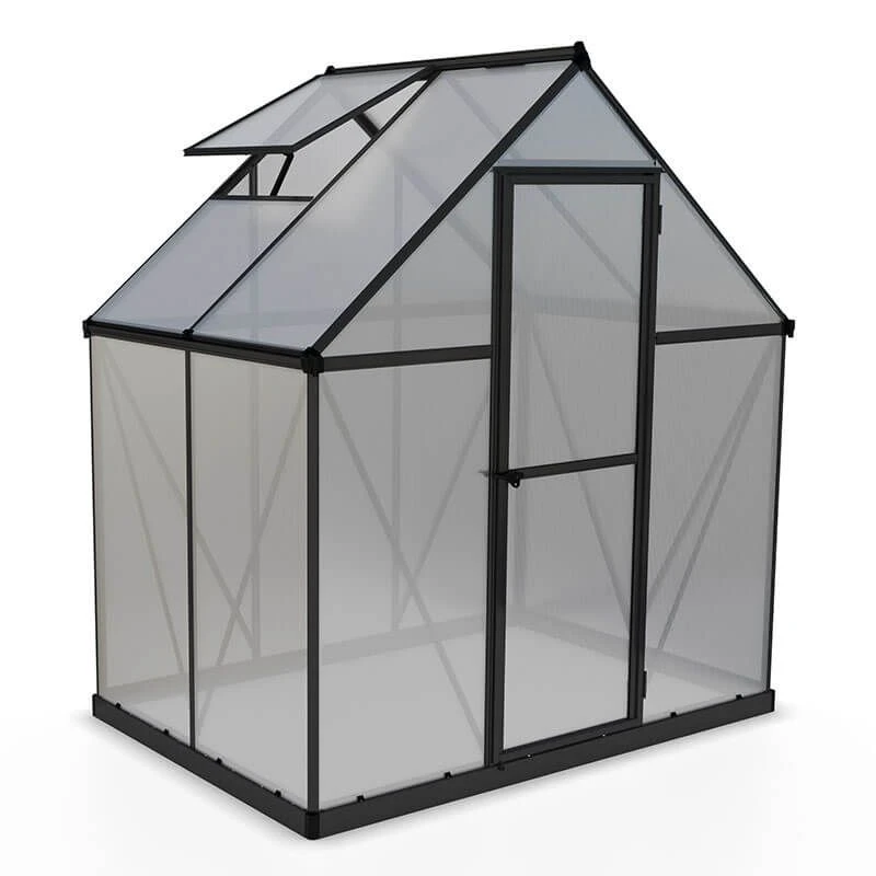 6' X 4' Palram Canopia Mythos Grey Greenhouse (1.85m X 1.26m) 3 6' X 4' Palram Canopia Mythos Grey Greenhouse (1.85m X 1.26m) - Image 3