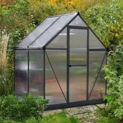 Halls || Lifetime || Keter Sales -Halls || Lifetime || Keter Sales 705897 mythos 6x4 grey greenhouse insitu2 min 1