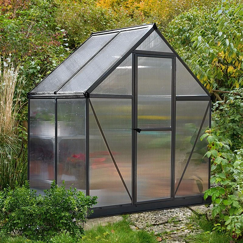 6' X 4' Palram Canopia Mythos Grey Greenhouse (1.85m X 1.26m) 2 6' X 4' Palram Canopia Mythos Grey Greenhouse (1.85m X 1.26m) - Image 2