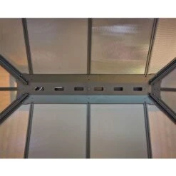 16' X 12' Palram Canopia Dallas 4900 Grey Garden Gazebo (4.88m X 3.64m) -Halls || Lifetime || Keter Sales 706082 16x12 palram dallas 4900 grey garden gazebo close up8 min