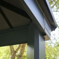 20' X 12' Palram Canopia Dallas 6100 Grey Garden Gazebo (6.12m X 3.64m) -Halls || Lifetime || Keter Sales 706083 20x12 palram dallas 6100 grey garden gazebo close up2 min 1