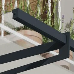 Palram Canopia Bremen 2050 Grey Clear Door Canopy -Halls || Lifetime || Keter Sales 706595 palram bremen 2050 grey clear door canopy close up1 min 1