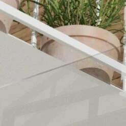 Palram Canopia Bremen 2050 Grey Clear Door Canopy -Halls || Lifetime || Keter Sales 706595 palram bremen 2050 grey clear door canopy close up2 min 1