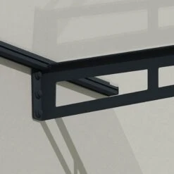 Palram Canopia Bremen 2050 Grey Clear Door Canopy -Halls || Lifetime || Keter Sales 706595 palram bremen 2050 grey clear door canopy close up5 min 1