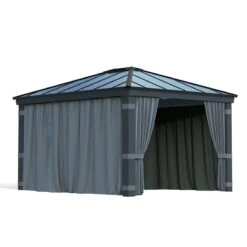 Palram Canopia Gazebo Curtains Set For Dallas 4300 Garden Gazebo -Halls || Lifetime || Keter Sales 706596 palram gazebo curtains for dallas 4300 gazebo cutout1 min