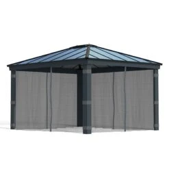 Palram Canopia Gazebo Netting Set For Dallas 4300 Garden Gazebo -Halls || Lifetime || Keter Sales 706597 palram gazebo netting for dallas 4300 gazebo cutout min