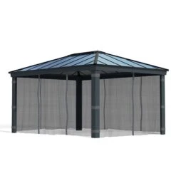 Palram Canopia Gazebo Netting Set For Dallas 4900 Garden Gazebo -Halls || Lifetime || Keter Sales 706599 palram gazebo netting for dallas 4900 gazebo cutout min