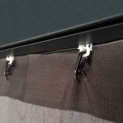 Palram Canopia Gazebo Curtains Set For Dallas 6100 Garden Gazebo -Halls || Lifetime || Keter Sales 706600 palram gazebo curtains for dallas 6100 gazebo close up1 min