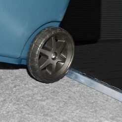 6' X 8' Palram Canopia Rubicon Double Door Plastic Garden Shed - Dark Grey (1.85m X 2.28m) -Halls || Lifetime || Keter Sales 706807bun 6x8 palram rubicon dd plastic shed grey close up12 min