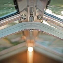 6' X 10' Palram Canopia Rubicon Double Door Plastic Garden Shed - Dark Grey (1.85m X 3m) -Halls || Lifetime || Keter Sales 706808bun 6x10 palram rubicon dd plastic shed grey close up13 min