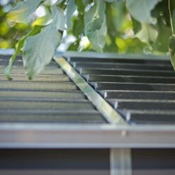 6' X 10' Palram Canopia Rubicon Double Door Plastic Garden Shed - Dark Grey (1.85m X 3m) -Halls || Lifetime || Keter Sales 706808bun 6x10 palram rubicon dd plastic shed grey close up15 min