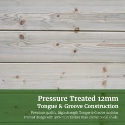 7' X 5' Forest Timberdale 25yr Guarantee Tongue & Groove Pressure Treated Pent Shed (2.24m X 1.7m) -Halls || Lifetime || Keter Sales 7fg timberdale pressure treated 12mm tongue groove construction 1