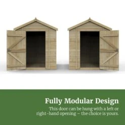 10' X 6' Forest Timberdale 25yr Guarantee Tongue & Groove Pressure Treated Windowless Apex Shed (3.06m X 1.98m) -Halls || Lifetime || Keter Sales 8 fg timberdale usps 04 fully modular design no window bsd 6