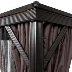 10' X 10' Garden Must Haves Runcton Grey Polycarbonate Garden Gazebo (3m X 3m) -Halls || Lifetime || Keter Sales 84978 gmh 3m runcton polycarbonate gazebo feature1 min