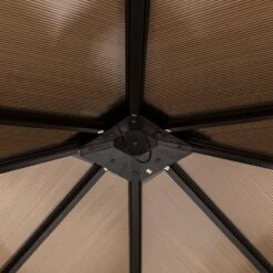 10' X 10' Garden Must Haves Runcton Grey Polycarbonate Garden Gazebo (3m X 3m) -Halls || Lifetime || Keter Sales 84978 gmh 3m runcton polycarbonate gazebo feature2 min