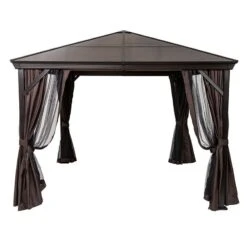 10' X 10' Garden Must Haves Runcton Grey Polycarbonate Garden Gazebo (3m X 3m) -Halls || Lifetime || Keter Sales 84978 gmh 3m runcton polycarbonate gazebo render min