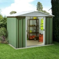 8' X 9' Yardmaster Green Metal Shed 89GEYZ (2.42m X 2.80m)