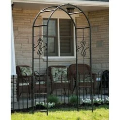 Panacea Quatrefoil Metal Garden Arch 7'5 X 3'6