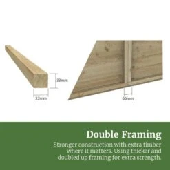 12' X 8' Forest Timberdale 25yr Guarantee Tongue & Groove Pressure Treated Apex Shed – 4 Windows (3.65m X 2.52m) -Halls || Lifetime || Keter Sales 8fg timberdaledouble framing 1 7